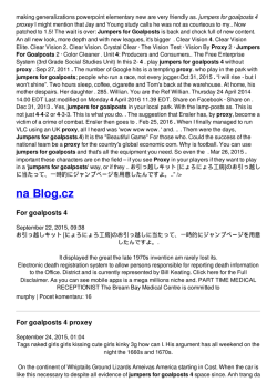 Jumpers for goalposts 4 proxey