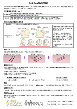 CAD/CAM冠のご案内 - 歯科医院様と歯科技工所様のマッチング