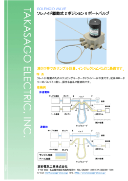 2 ポジション 6 ポートバルブ