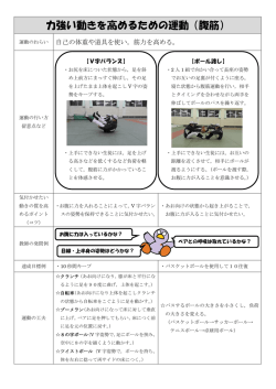 力強い動きを高めるための運動（腹筋）