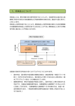 「代行部分の将来返上」についてのご説明