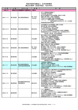 特定非営利活動法人 日本音楽集団 創立50周年 【記念年表】 1960年代