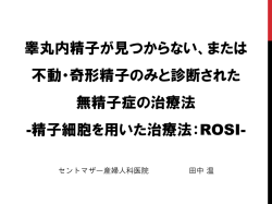 無精子症の治療法 - セントマザー産婦人科医院