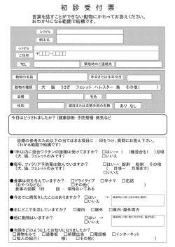 初 診 受 付 票
