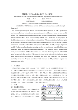 関東圏での PM 2.5 濃度の推定とリスク評価