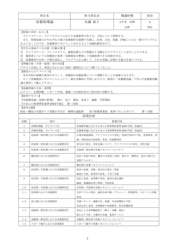 栄養指導論 - 人間総合科学大学