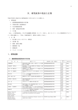 研究成果の発表と広報 - 農業環境技術研究所