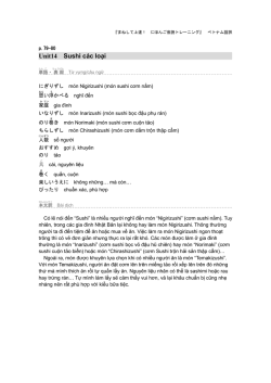 Unit14 Sushi c&aacute;c loại