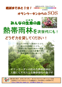 みんなの生命 の森 を次世代にも！ どうぞ力を貸してください！