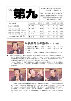 長井 則文 先生 指導（合唱監督：国立音楽大学教授）