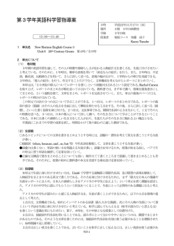 Unit6 20th Century Greats（発展）