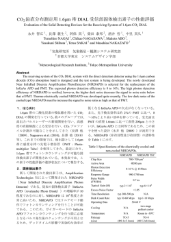 CO2 鉛直分布測定用 1.6&micro;m 帯 DIAL 受信部固体検出素子の性能評価