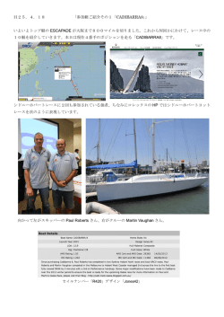 H25．4．18 「参加艇ご紹介その1「CADIBARRA8」」 いよいよトップ艇の