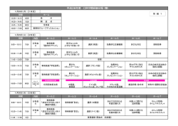 平成28年度 CIR中間研修日程 (案)