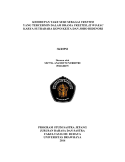 kehidupan take seiji sebagai freeter yang tercermin