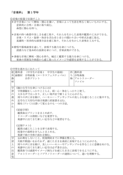 「音楽科」 第1学年