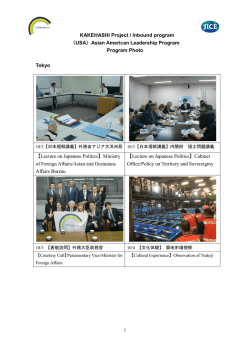 （USA）Asian American Leadership Program Program Photo Tokyo