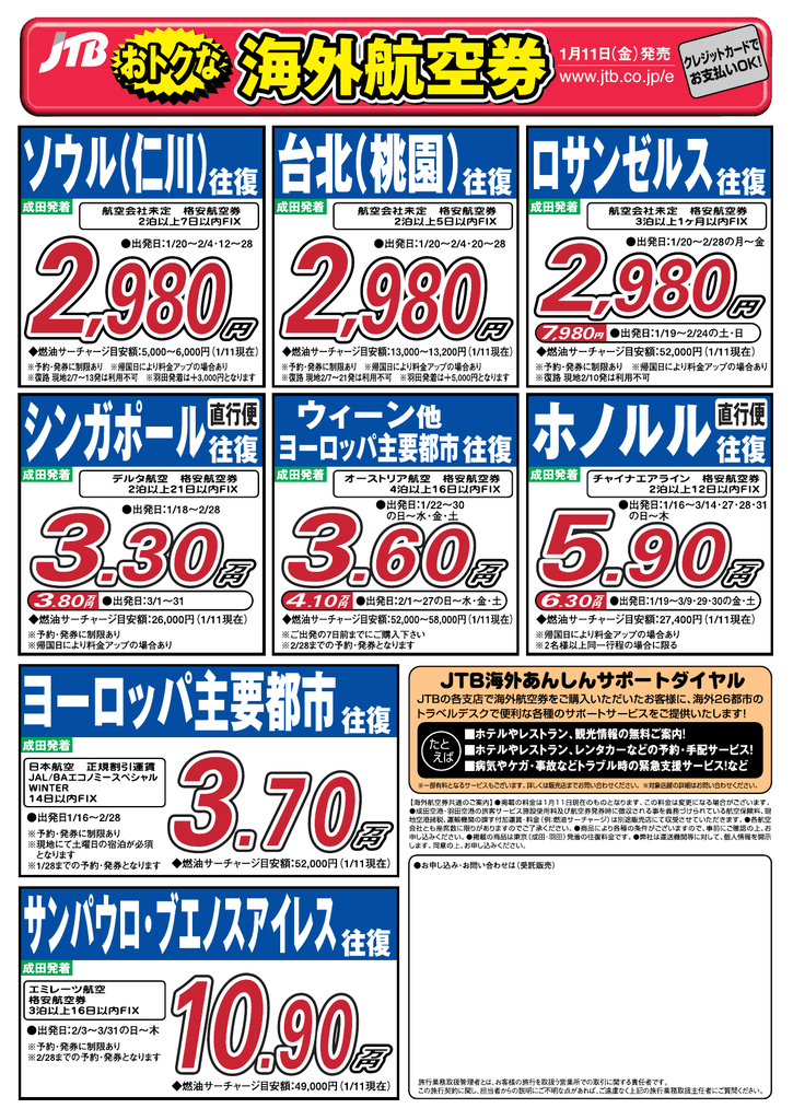 航空会社未定格安航空券2泊以上7日以内fーx