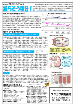 うら面の表示 - フジカワ調剤薬局