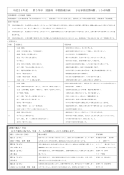 評価の観点 第3学年 （PDFファイル）
