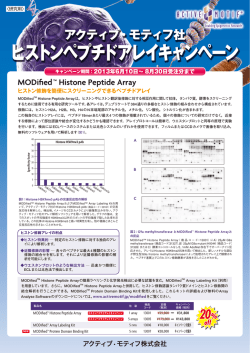 ヒストンペプチドアレイキャンペーン