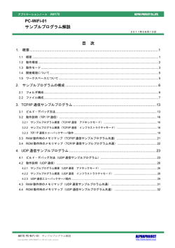 AN170 PC-WiFi-01 サンプルプログラム解説