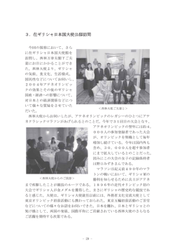 3．在ギリシャ日本国大使公邸訪問