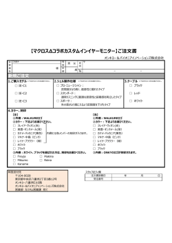 【マクロスΔコラボカスタムインイヤーモニター】ご注文書