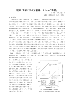 講演「正確に学ぶ放射線・人体への影響」