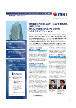 インテリジェンス様事例リーフレット