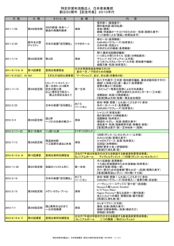 特定非営利活動法人 日本音楽集団 創立50周年 【記念年表】 2010年代