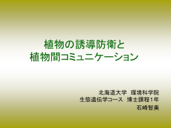 植物の誘導防衛と 植物間コミュニケーション