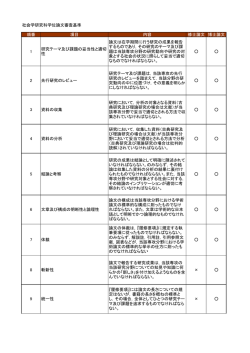 社会学研究科学位論文審査基準 順番 項目 内容 修士論文 博士論文 1