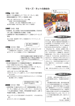 マミーズ・ネットのあゆみ