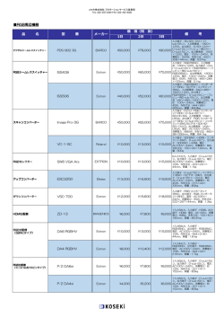 RGB周辺機器 - コセキ株式会社