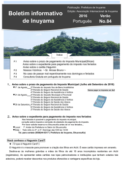 Boletim informativo de Inuyama