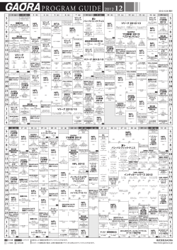 12月番組表 - GAORA