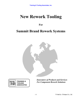 New Rework Tooling