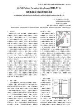 23.FMI(Fullbore Formation MicroImager)検層を用いた 地質構成および