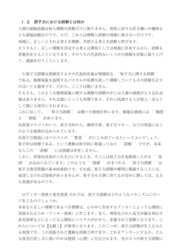 1．2 原子力における誤解とは何か 人間の頭脳活動は何も理解や誤解