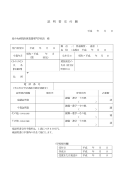 証 明 書 交 付 願