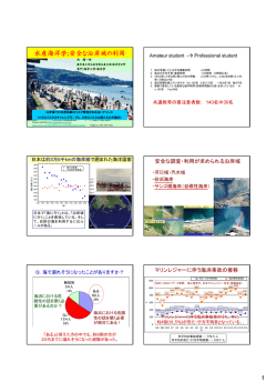 H20安全な海域利用 - 鹿児島大学水産学部海岸環境工学研究室（西
