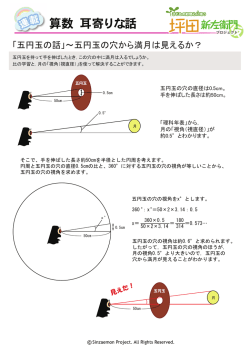 五円玉の穴から満月は見えるか？