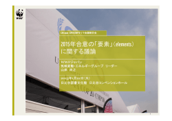 2015年合意の「要素」（elements） に関する議論 - CAN