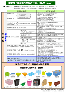 「資源物とごみの分別」出し方 - 鎌倉のごみ減量をすすめる会