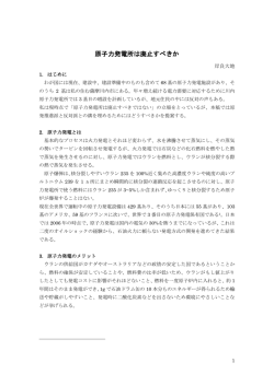 原子力発電所は廃止すべきか