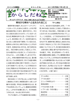 栄光から栄光へと伝えられること