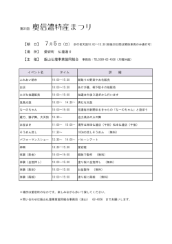 第31回 奥信濃特産まつり