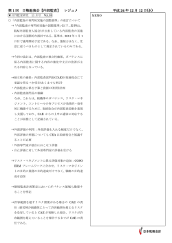 【内部監査】 レジュメ 平成 24 年 12 月 12 日(水)