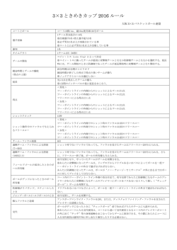 ときめきカップ特別ルール - 大阪3&times;3バスケットボール連盟